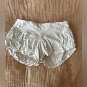 Lululemon Speed Up Lined Short 2.5” White